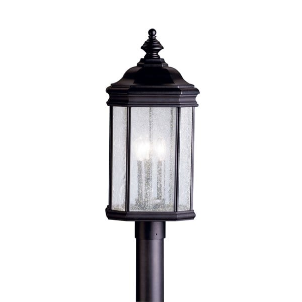 Kichler Kirkwood  Outdoor Post Lantern Outdoor l Post/Pier Mounts Kichler Black 9.75x23.25 