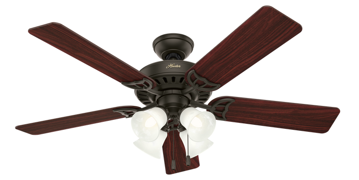 Hunter 52 inch Studio Series Ceiling Fan with LED Light Kit and Pull Chain Indoor Ceiling Fans Hunter