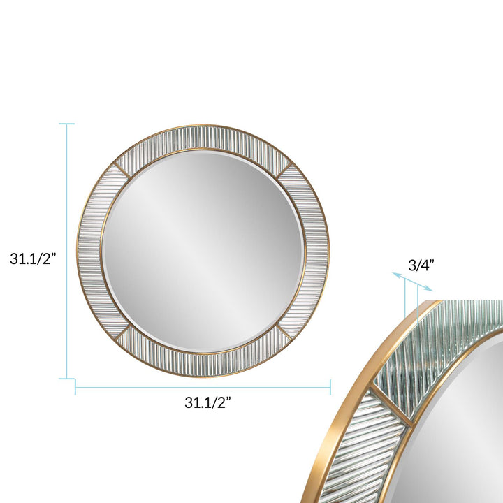 Howard Elliott Frosted Round Wall Mirror