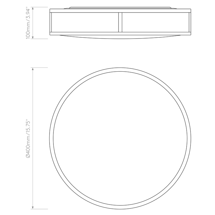 Astro Lighting Mashiko 400 Round dimension diagram