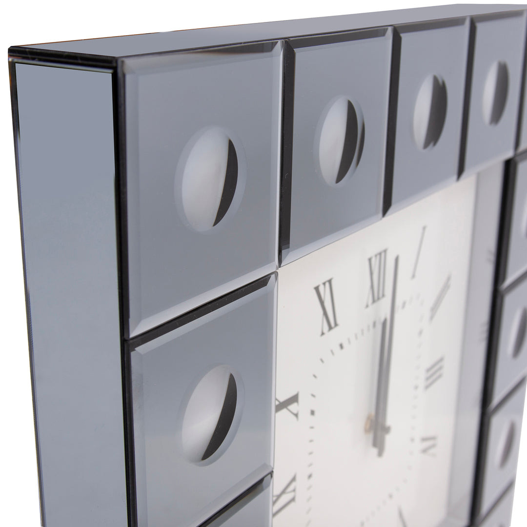 Howard Elliott Grigio Mirrored Wall Clock