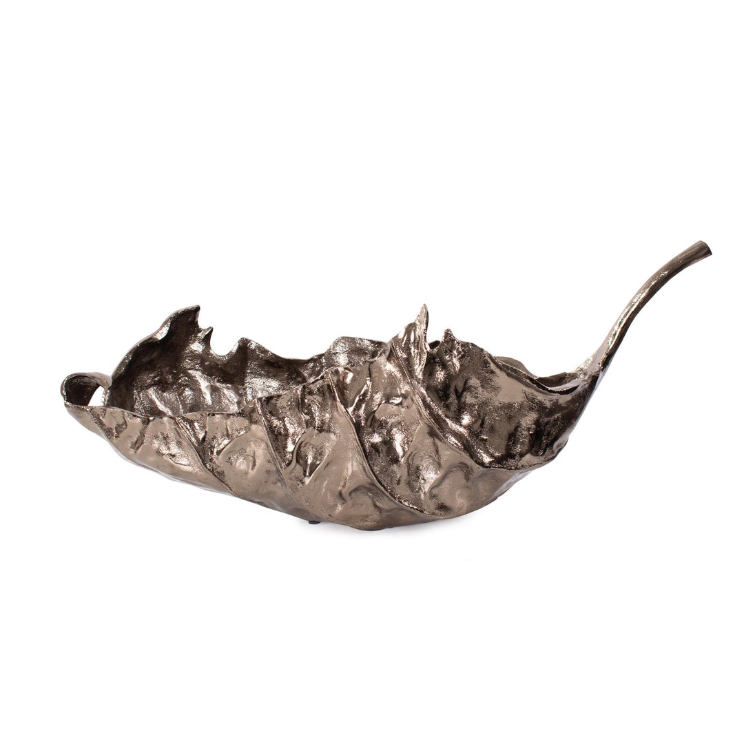 Howard Elliott Aspen Leaf Cast Aluminum Bowl