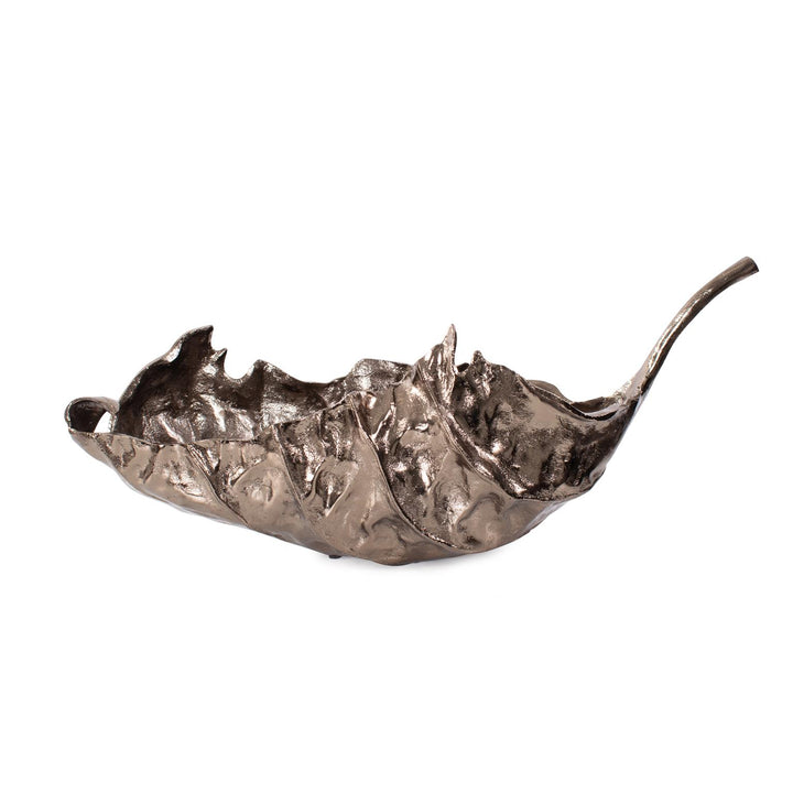 Howard Elliott Aspen Leaf Cast Aluminum Bowl