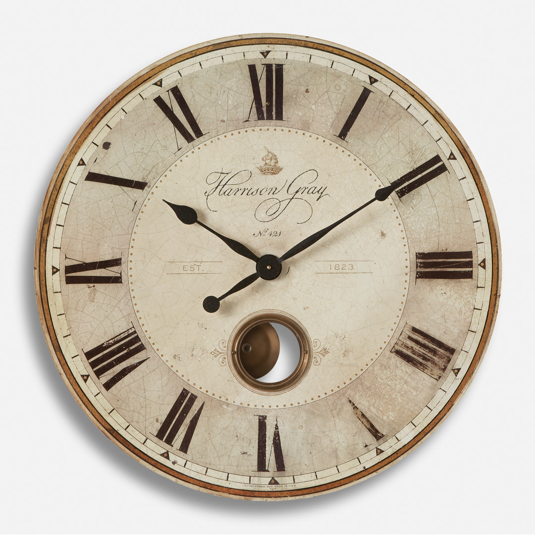 Uttermost Harrison Gray Wall Clocks Clocks Uttermost   