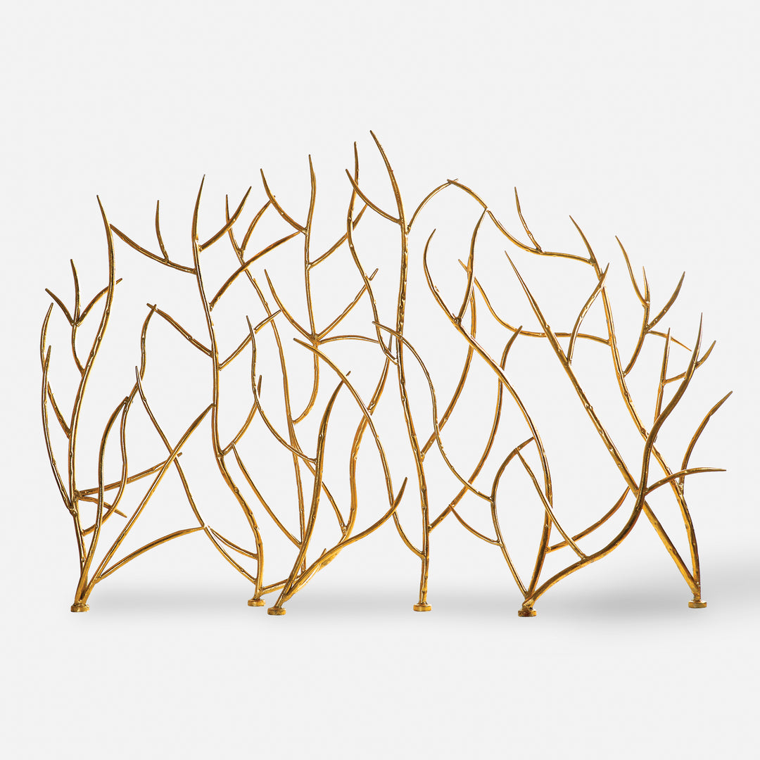 Uttermost Gold Branches Fireplace Screen