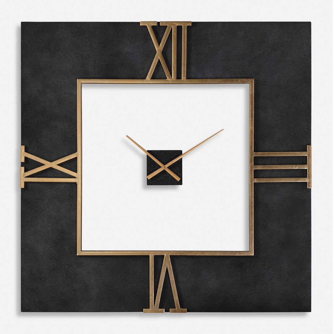 Uttermost Mudita Concrete Square Wall Clock Clocks Uttermost   