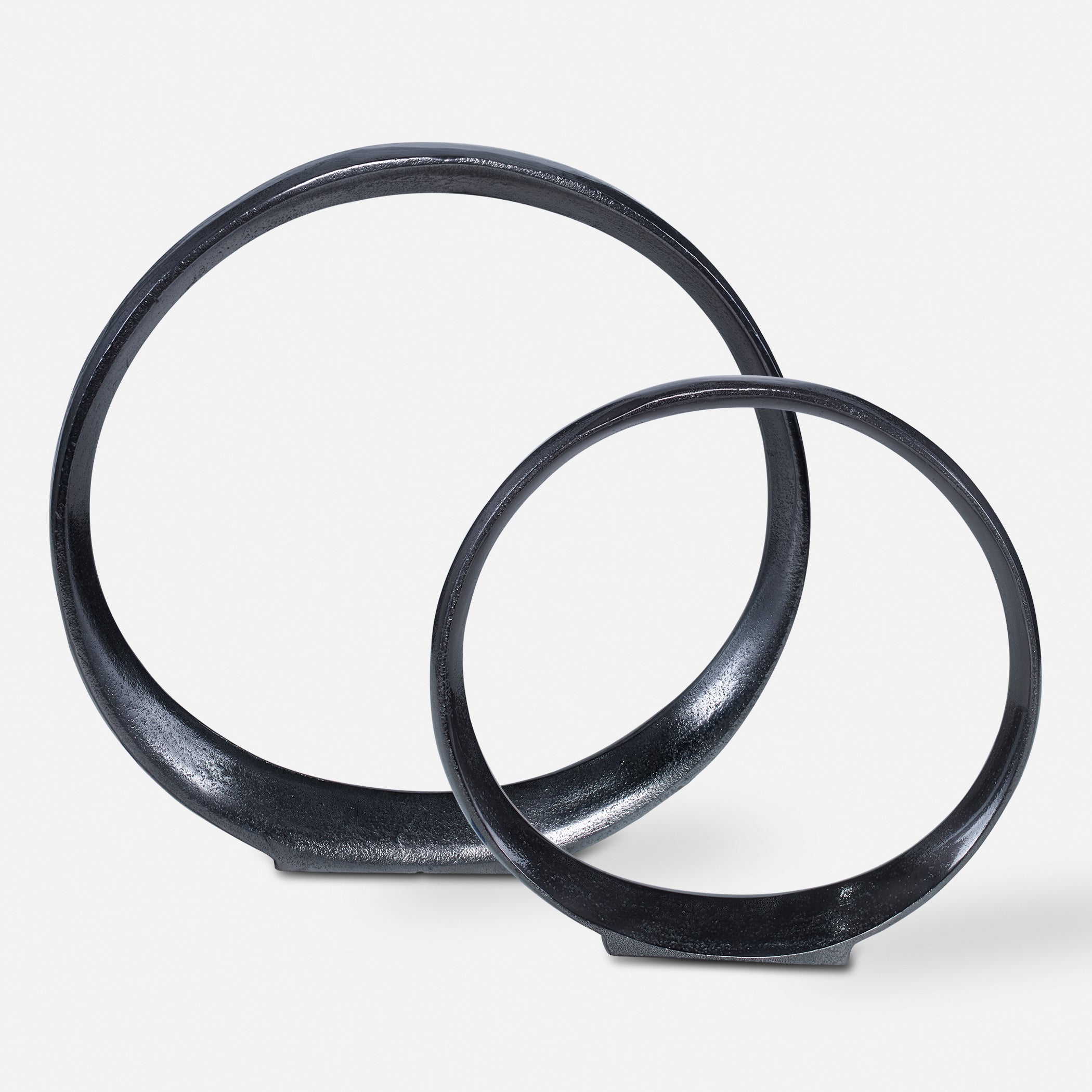 Uttermost Orbits Black Ring Sculptures, S/2 Décor/Home Accent Uttermost   