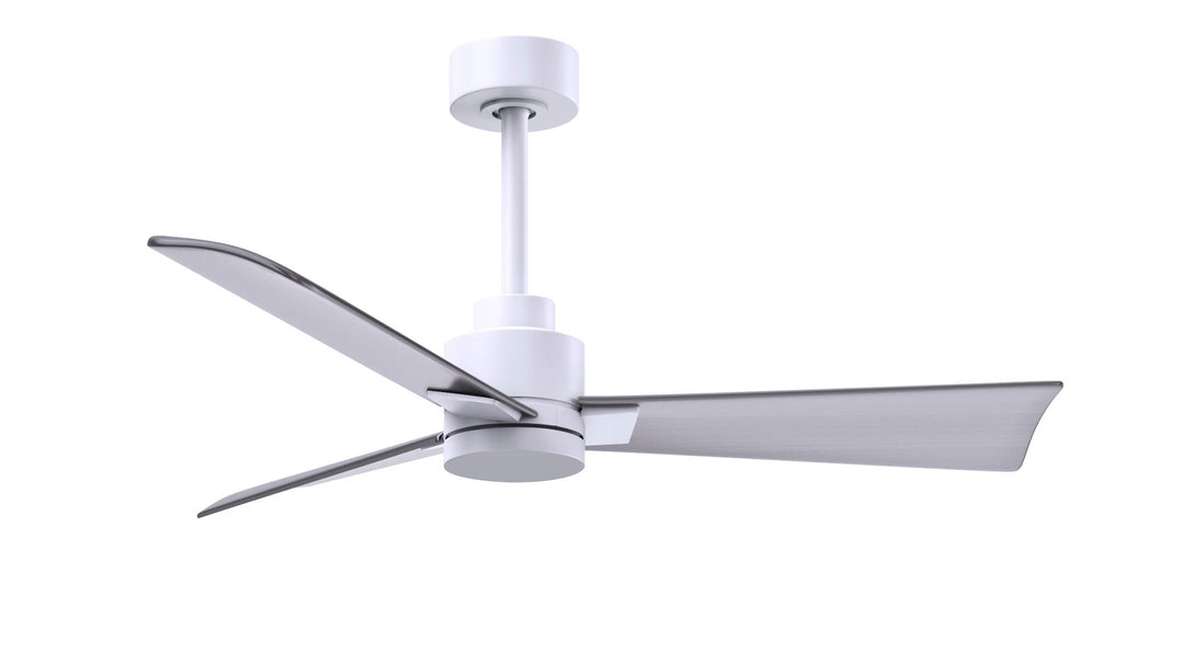 Matthews Fan Company Alessandra - 42" Indoor Ceiling Fans Matthews Fan Company Matte White Brushed Nickel No