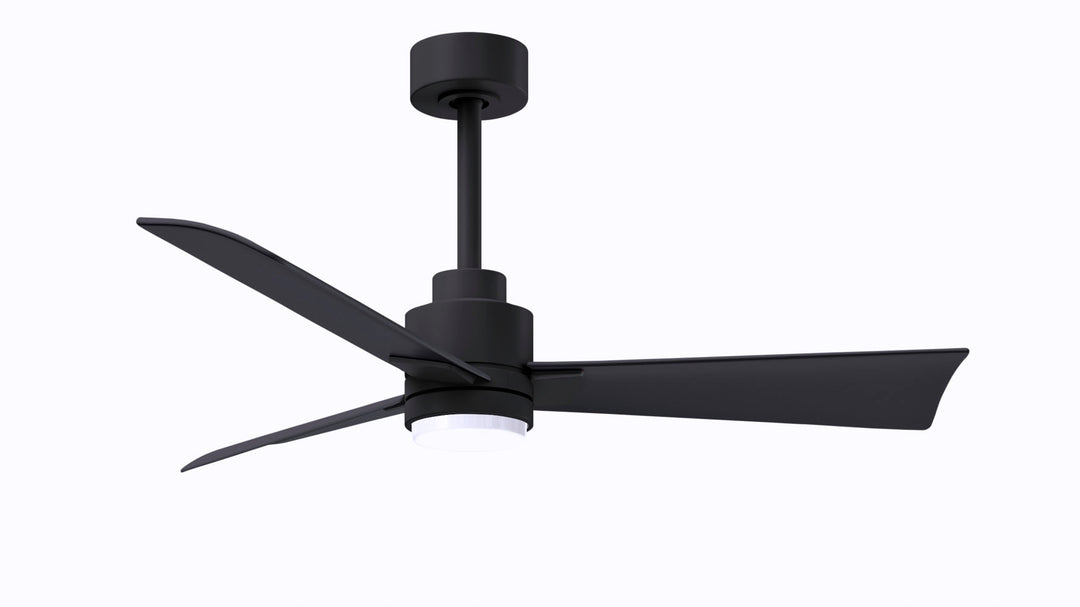 Matthews Fan Company Alessandra - 42" Indoor Ceiling Fans Matthews Fan Company Matte Black Matte Black Yes