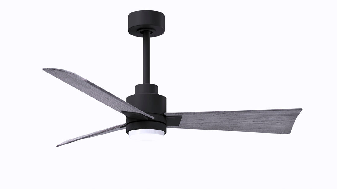 Matthews Fan Company Alessandra - 42" Indoor Ceiling Fans Matthews Fan Company Matte Black Barn Wood Yes