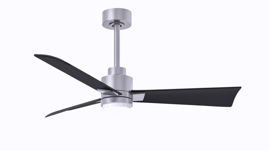 Matthews Fan Company Alessandra - 42" Indoor Ceiling Fans Matthews Fan Company Brushed Nickel Matte Black Yes