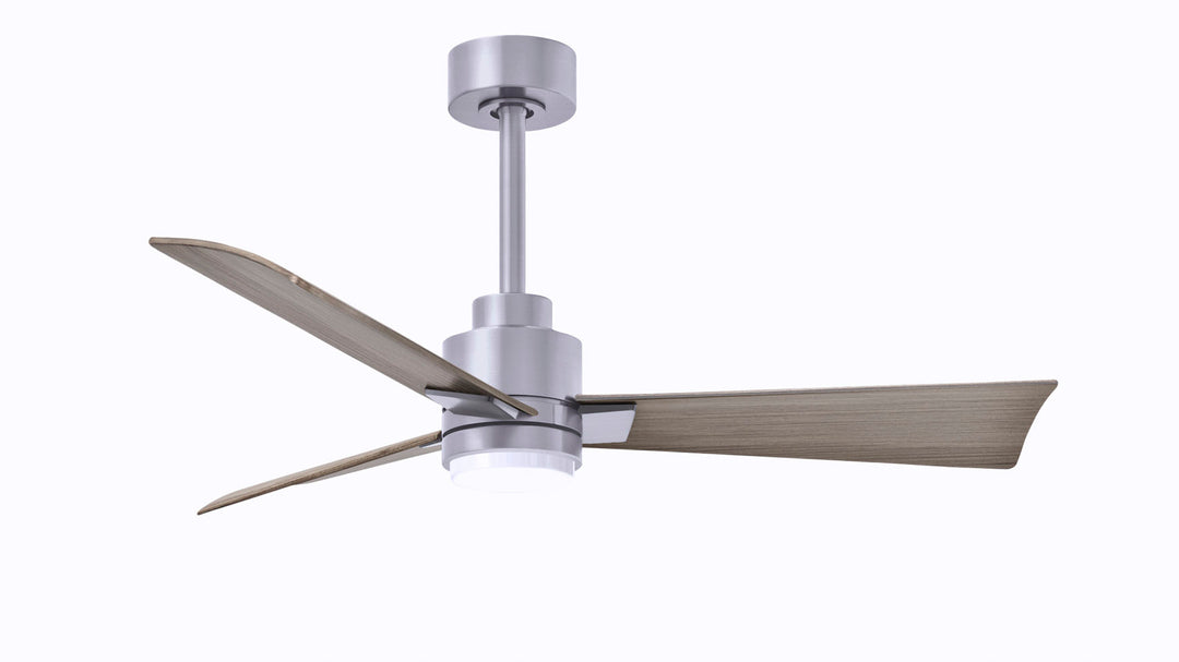 Matthews Fan Company Alessandra - 56" Indoor Ceiling Fans Matthews Fan Company Brushed Nickel Gray Ash Yes