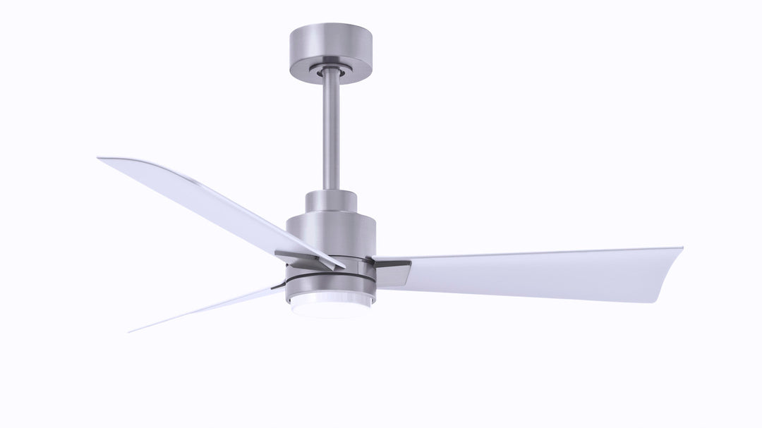 Matthews Fan Company Alessandra - 56" Indoor Ceiling Fans Matthews Fan Company Brushed Nickel Matte White Yes