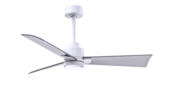 Matthews Fan Company Alessandra - 42" Indoor Ceiling Fans Matthews Fan Company Matte White Brushed Nickel Yes