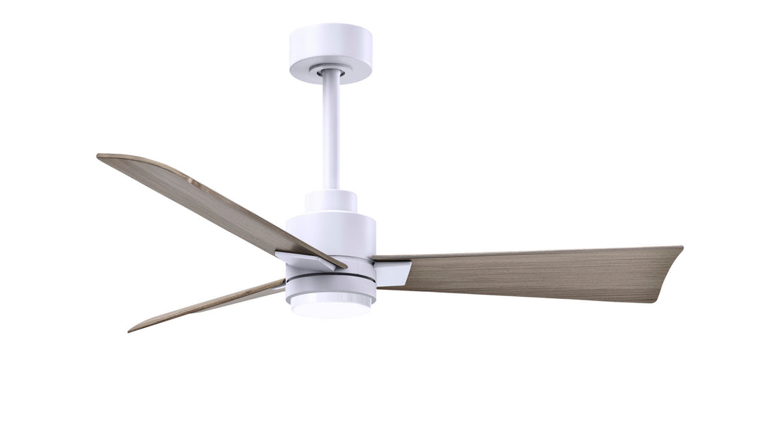 Matthews Fan Company Alessandra - 42" Indoor Ceiling Fans Matthews Fan Company Matte White Gray Ash Yes