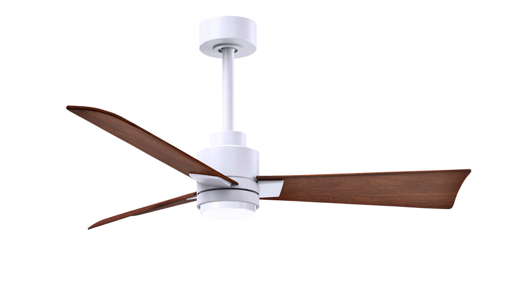 Matthews Fan Company Alessandra - 42" Indoor Ceiling Fans Matthews Fan Company Matte White Walnut Yes