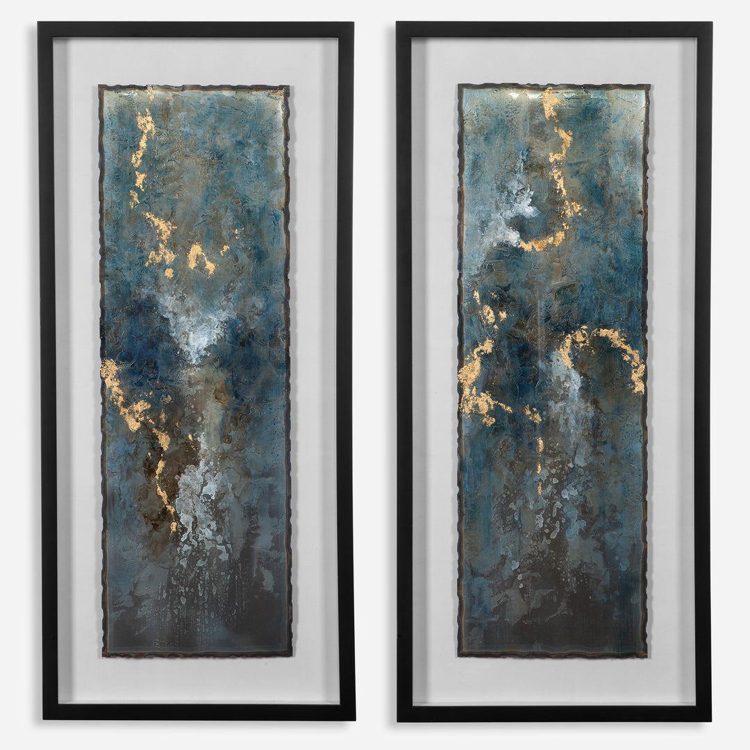 Uttermost Glimmering Agate Abstract Prints, S/2 Wall Decor Uttermost   