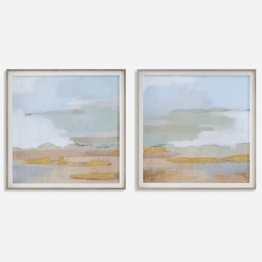 Uttermost Abstract Coastline Framed Prints, S/2 Wall Decor Uttermost   