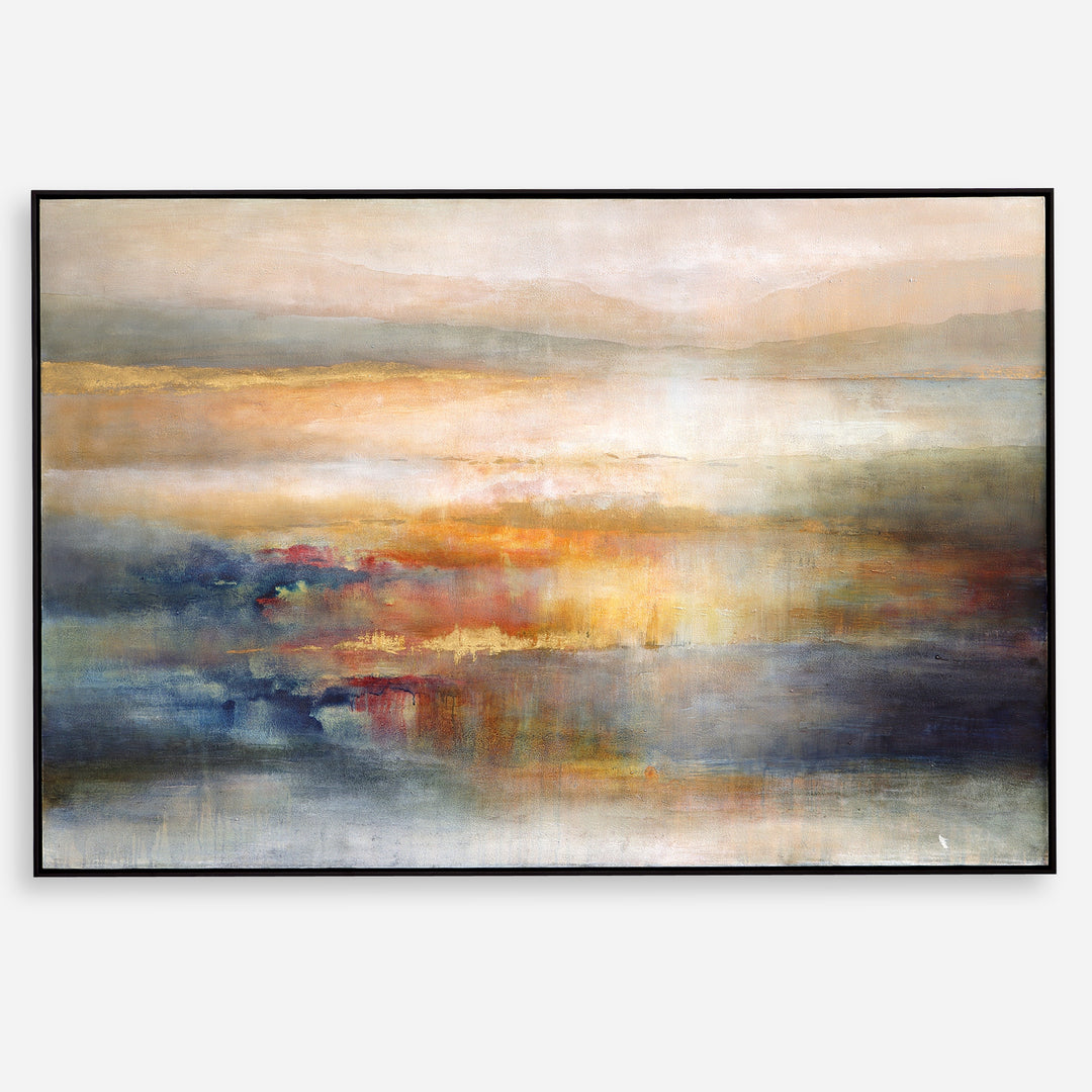 Uttermost Seafaring Dusk Abstract Landscape Art Wall Décor Uttermost   