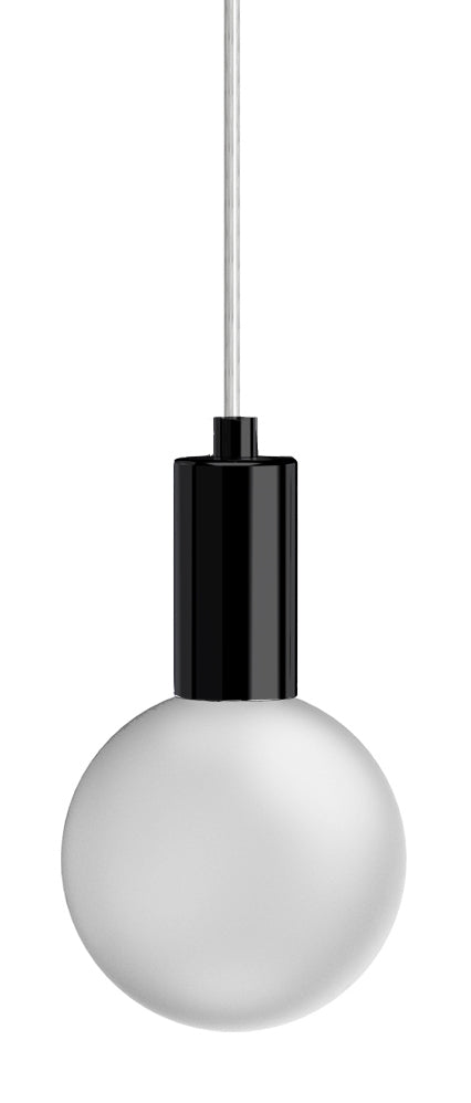 Blackjack Lighting 3" Acrylic Globe Pendant Pendants Blackjack Lighting 3" Frosted Matte Black