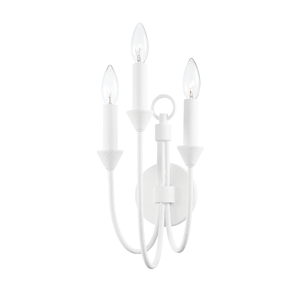 Troy Lighting Cate Wall Sconce Wall Sconce Troy Lighting GESSO WHITE 7.75x7.75x17.5 