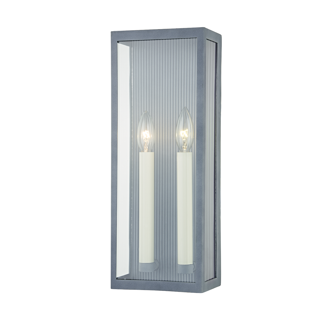 Troy Lighting Vail Wall Sconce Wall Sconces Troy Lighting WEATHERED ZINC 6.5x6.5x17 