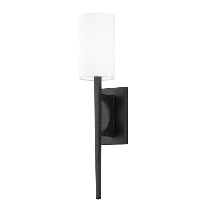 Troy Lighting Wallace Wall Sconce Wall Sconces Troy Lighting BLACK IRON 4.75x4.75x24.5 