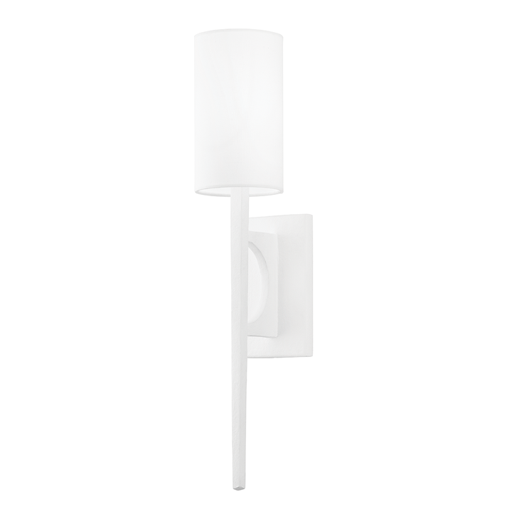 Troy Lighting Wallace Wall Sconce Wall Sconces Troy Lighting GESSO WHITE 4.75x4.75x24.5 