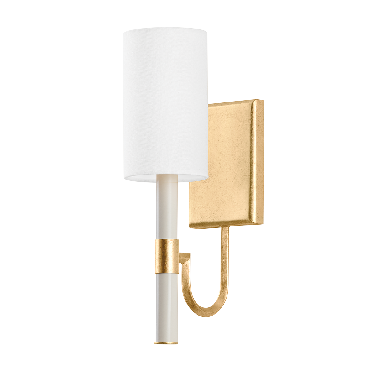 Troy Lighting GUSTINE Wall Sconce Wall Sconce Troy Lighting Vintage Gold Leaf 4.25x4.25x13.75 