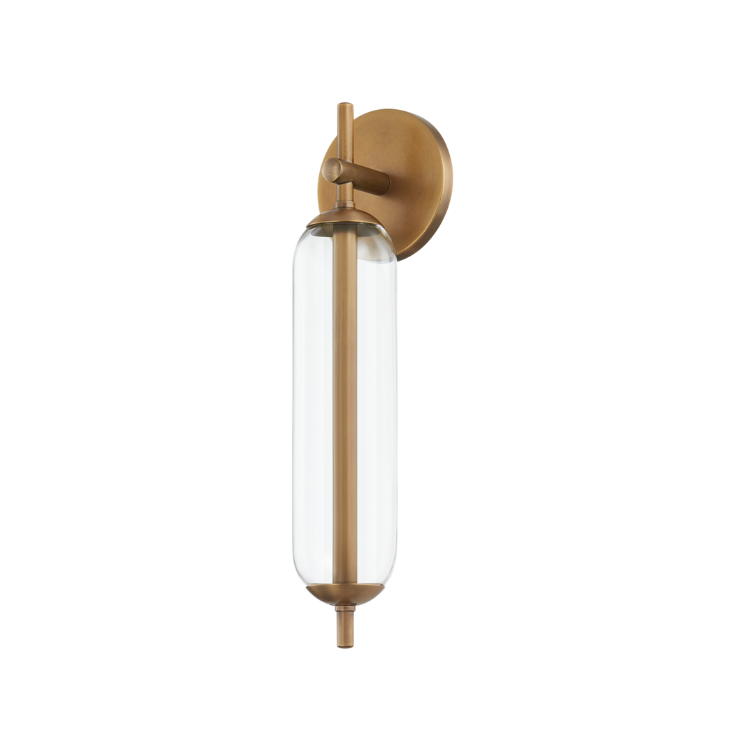 Troy Lighting BLAZE EXTERIOR WALL SCONCE Outdoor Wall Lights Troy Lighting PATINA BRASS 4.5x4.5x16.5 