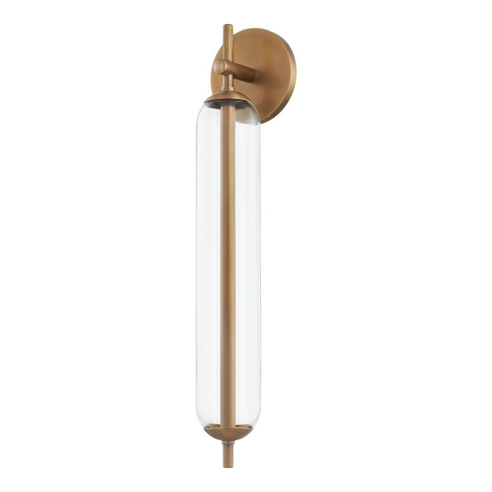 Troy Lighting BLAZE EXTERIOR WALL SCONCE Outdoor Wall Lights Troy Lighting PATINA BRASS 4.5x4.5x21.25 