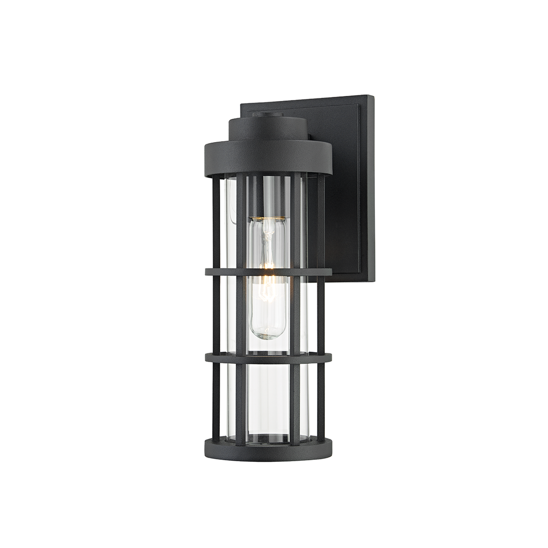 Troy Lighting Mesa Wall Sconce Wall Sconces Troy Lighting TEXTURED BLACK 4.75x4.75x11.5 