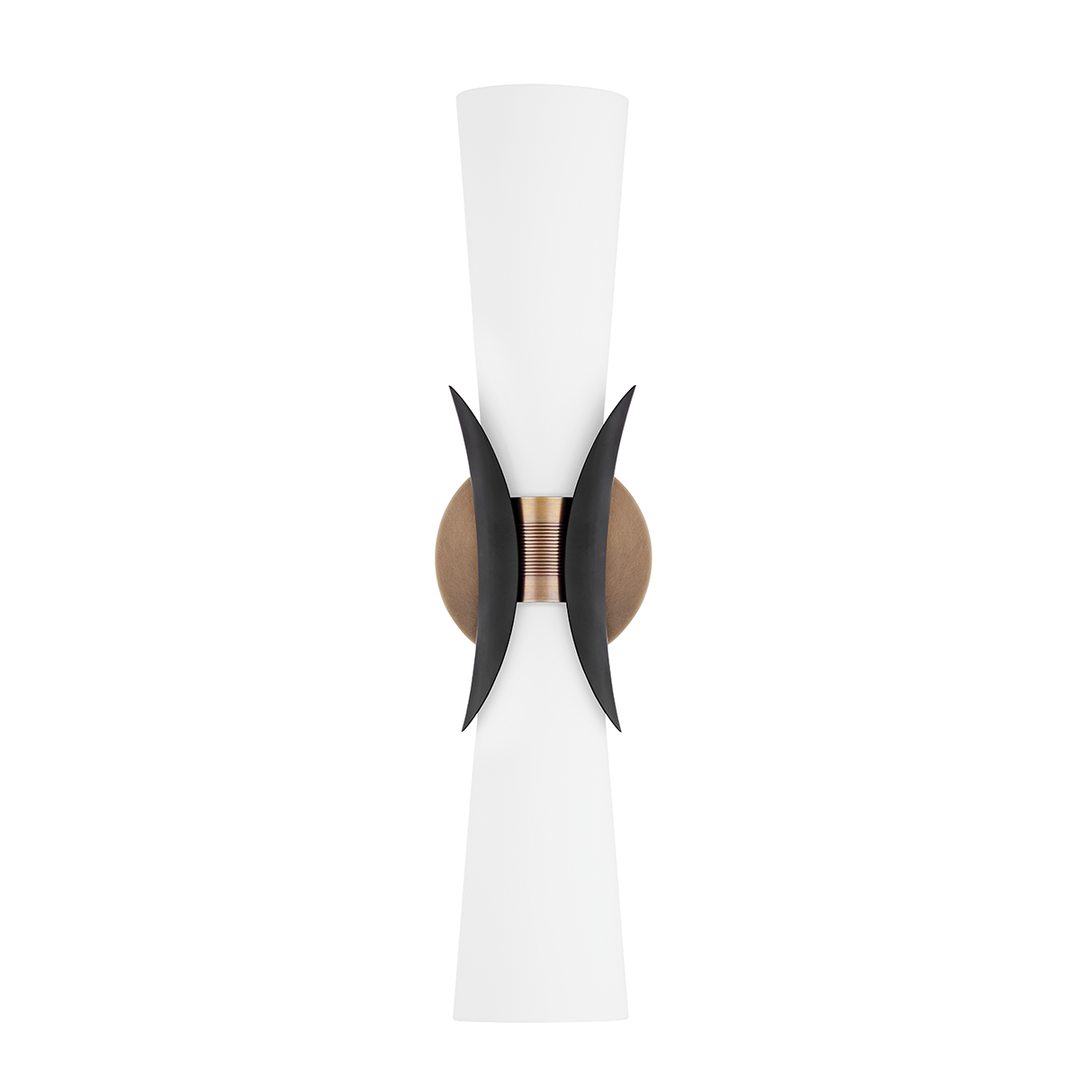 Troy Lighting Muncie Wall Sconce Wall Sconces Troy Lighting PATINA BRASS/SOFT BLACK 5x5x21 