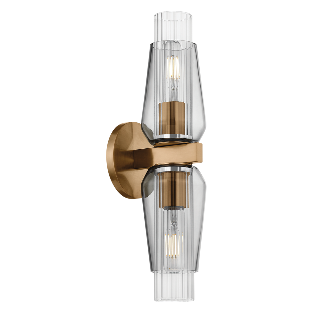 Troy Lighting Rex Wall Sconce Wall Sconces Troy Lighting PATINA BRASS 4.75x4.75x17.75 