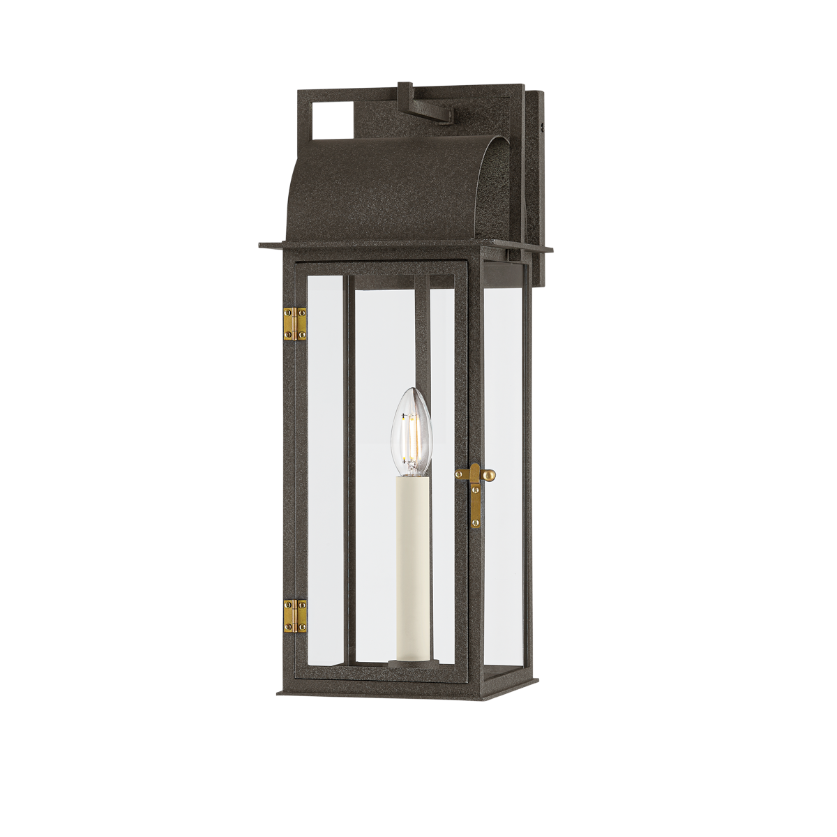 Troy Lighting BOHEN Exterior Wall Sconce Exterior Troy Lighting French Iron/Patina Brass 7.5x7.5x19 