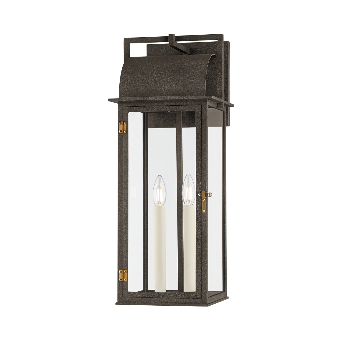 Troy Lighting BOHEN Exterior Wall Sconce Exterior Troy Lighting French Iron/Patina Brass 9.5x9.5x24.25 