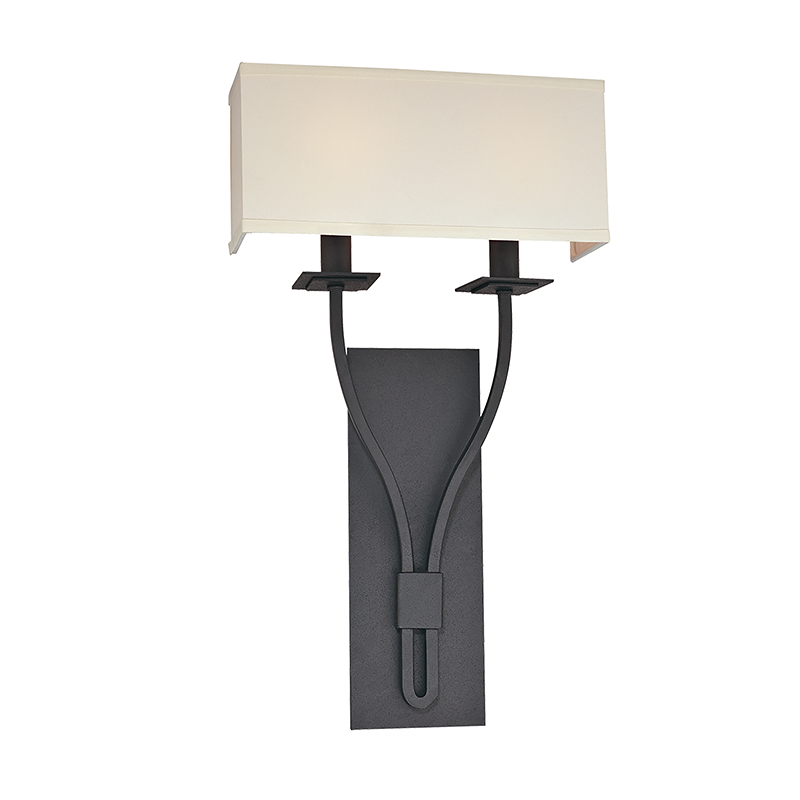 Troy Lighting Palladium Wall Sconce Wall Sconces Troy Lighting TEXTURED BLACK 12x12x21 