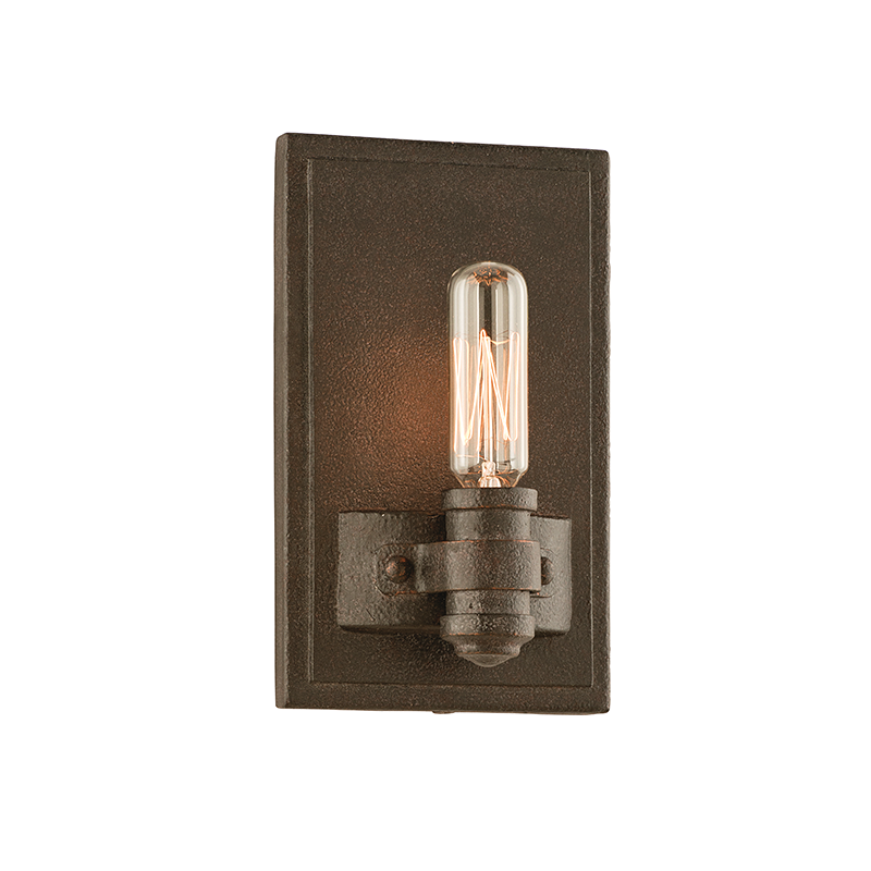 Troy Lighting Pike Place Wall Sconce Wall Sconces Troy Lighting SHIPYARD BRONZE 4.25x4.25x7.25 