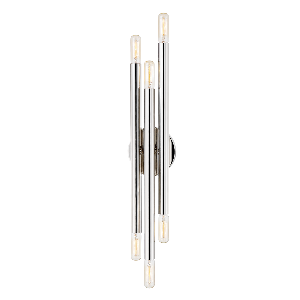 Troy Lighting ORLAND Sconce Vanity Lights Troy Lighting POLISHED NICKEL 4.75x4.75x25.5 