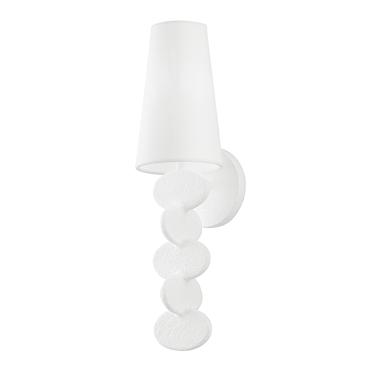 Troy Lighting Ellios Wall Sconce Wall Sconce Troy Lighting GESSO WHITE 4.75x4.75x18 