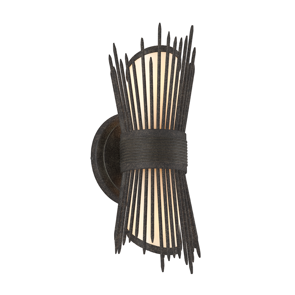 Troy Lighting Blink Wall Sconce Wall Sconce Troy Lighting FRENCH IRON 5.5x5.5x14 