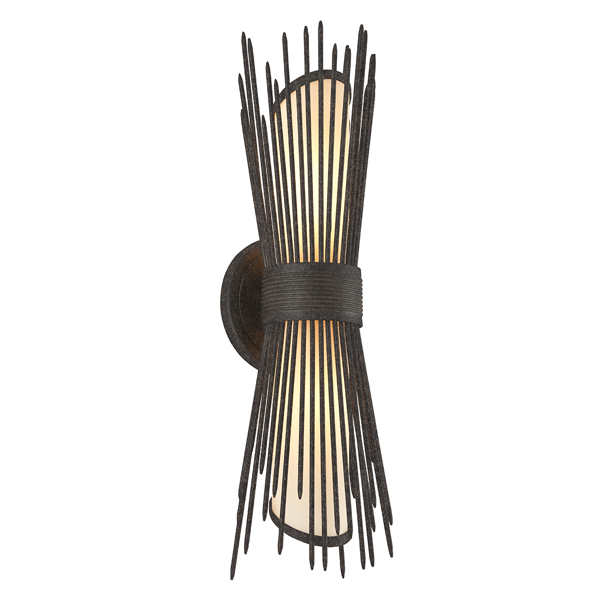 Troy Lighting Blink Wall Sconce Wall Sconce Troy Lighting FRENCH IRON 6.25x6.25x20.75 