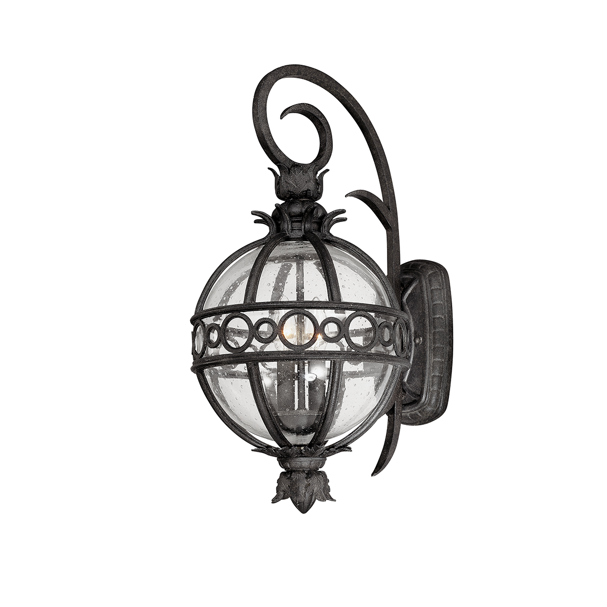Troy Lighting Campanile Wall Sconce Wall Sconce Troy Lighting FRENCH IRON 8x8x17 