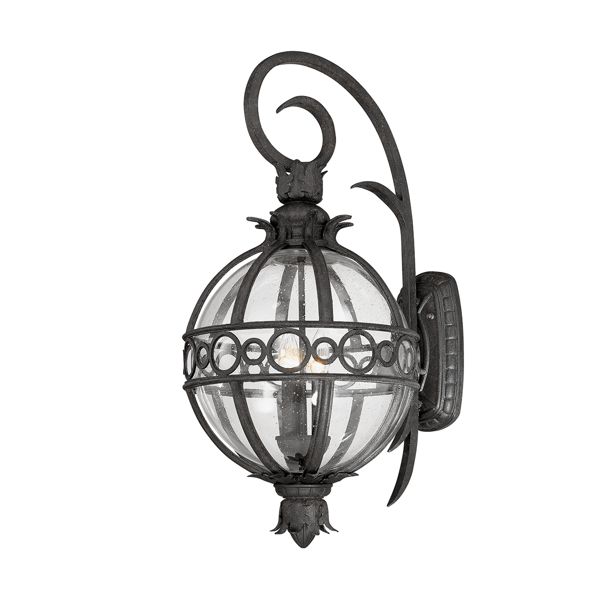 Troy Lighting Campanile Wall Sconce Wall Sconce Troy Lighting FRENCH IRON 14x14x28.25 