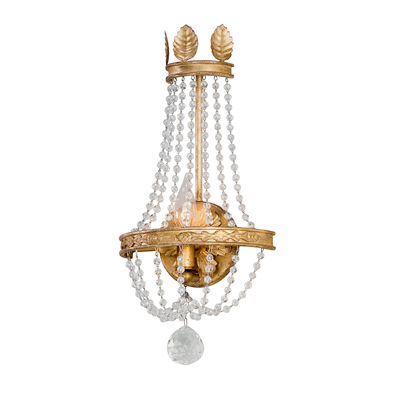 Troy Lighting Viola Wall Sconce Wall Sconces Troy Lighting VINTAGE GOLD LEAF 9x9x17.75 