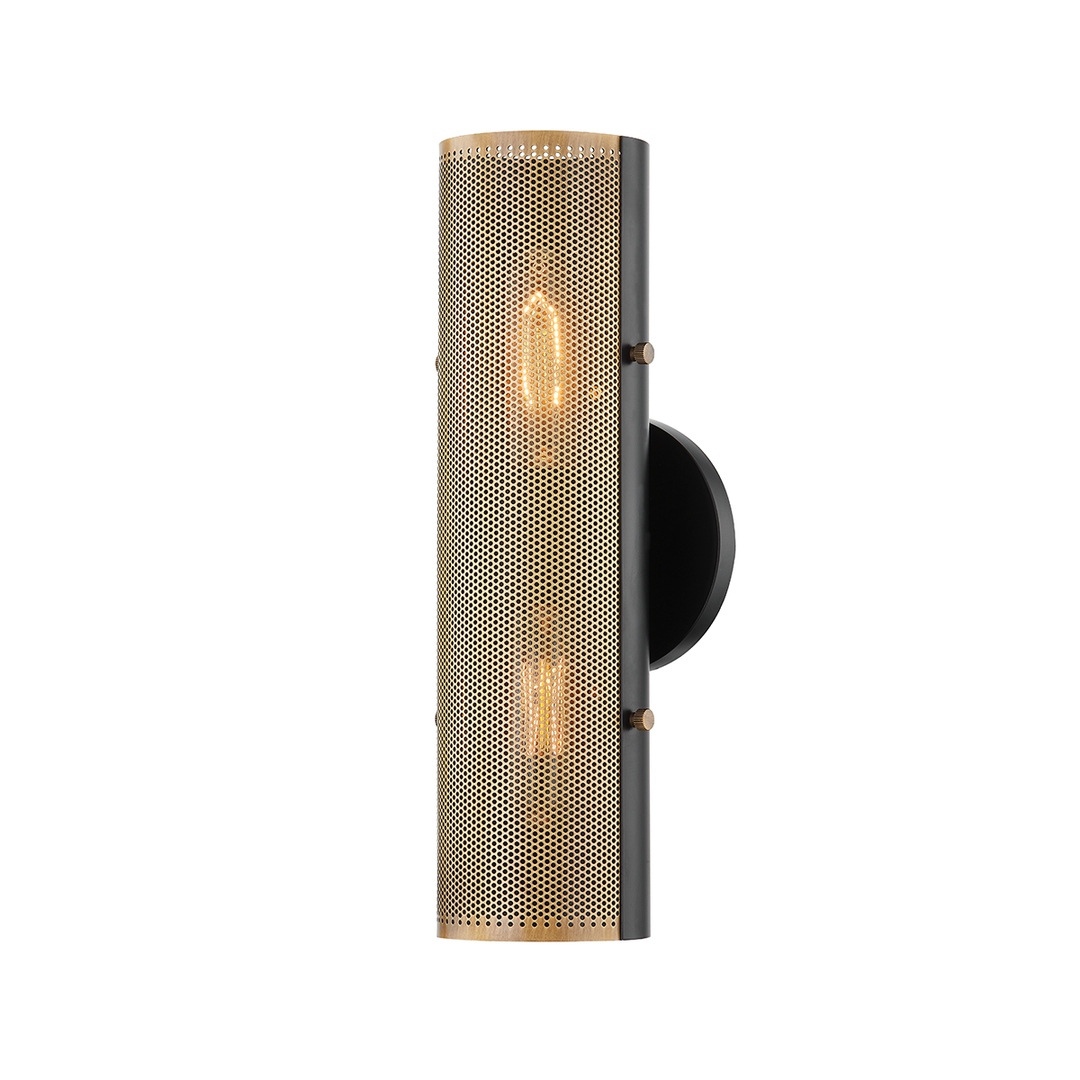 Troy Lighting MIKKA Wall Sconce Wall Sconces Troy Lighting PATINA BRASS 4.75x4.75x13.75 