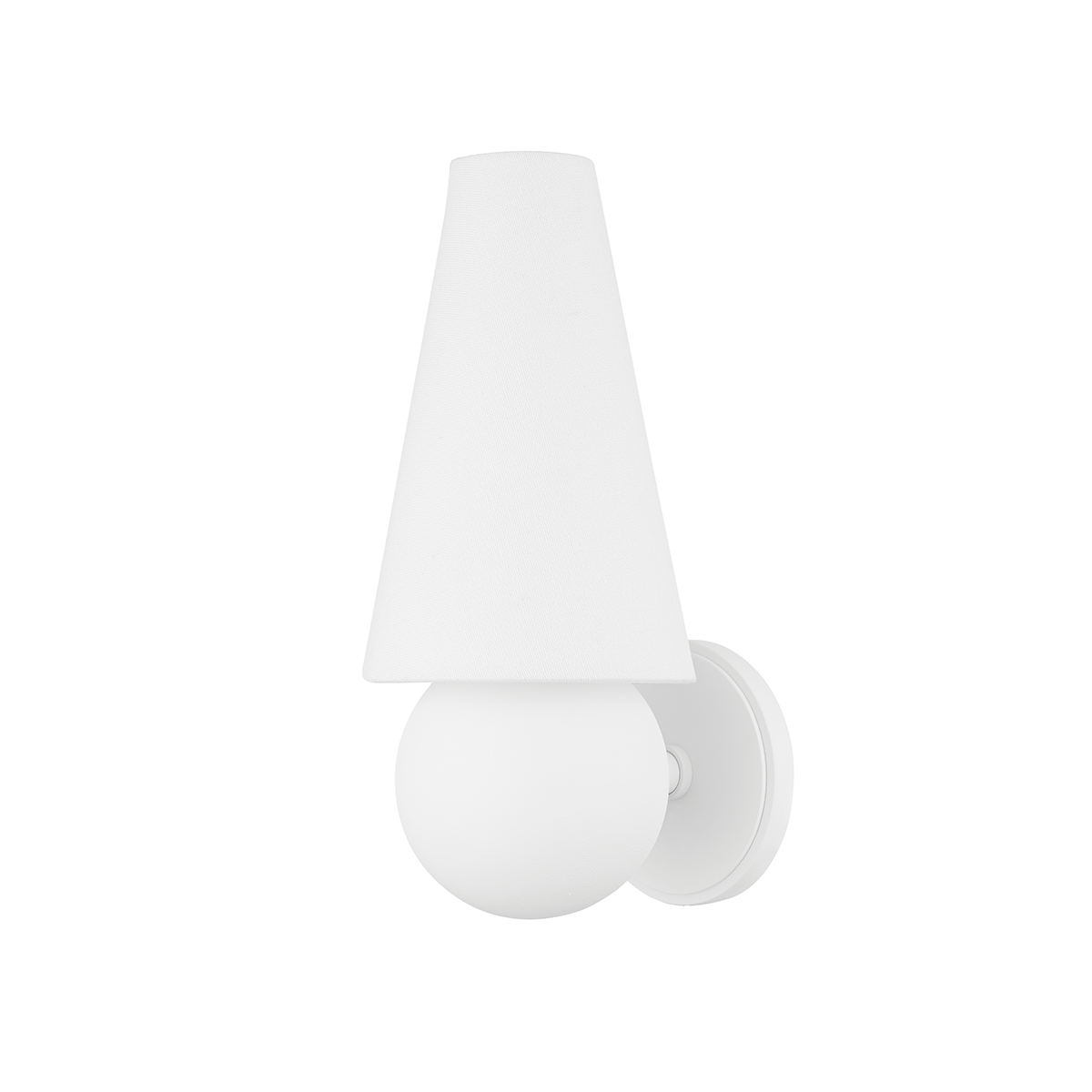 Troy Lighting Cassius Wall Sconce Wall Sconce Troy Lighting TEXTURED WHITE 5.75x5.75x13.5 