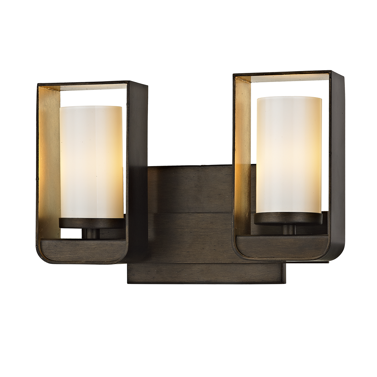 Troy Lighting Escape Bath and Vanity Bath and Vanity Troy Lighting BRONZE WITH GOLD LEAF ACCENT 11.5x11.5x7.75 