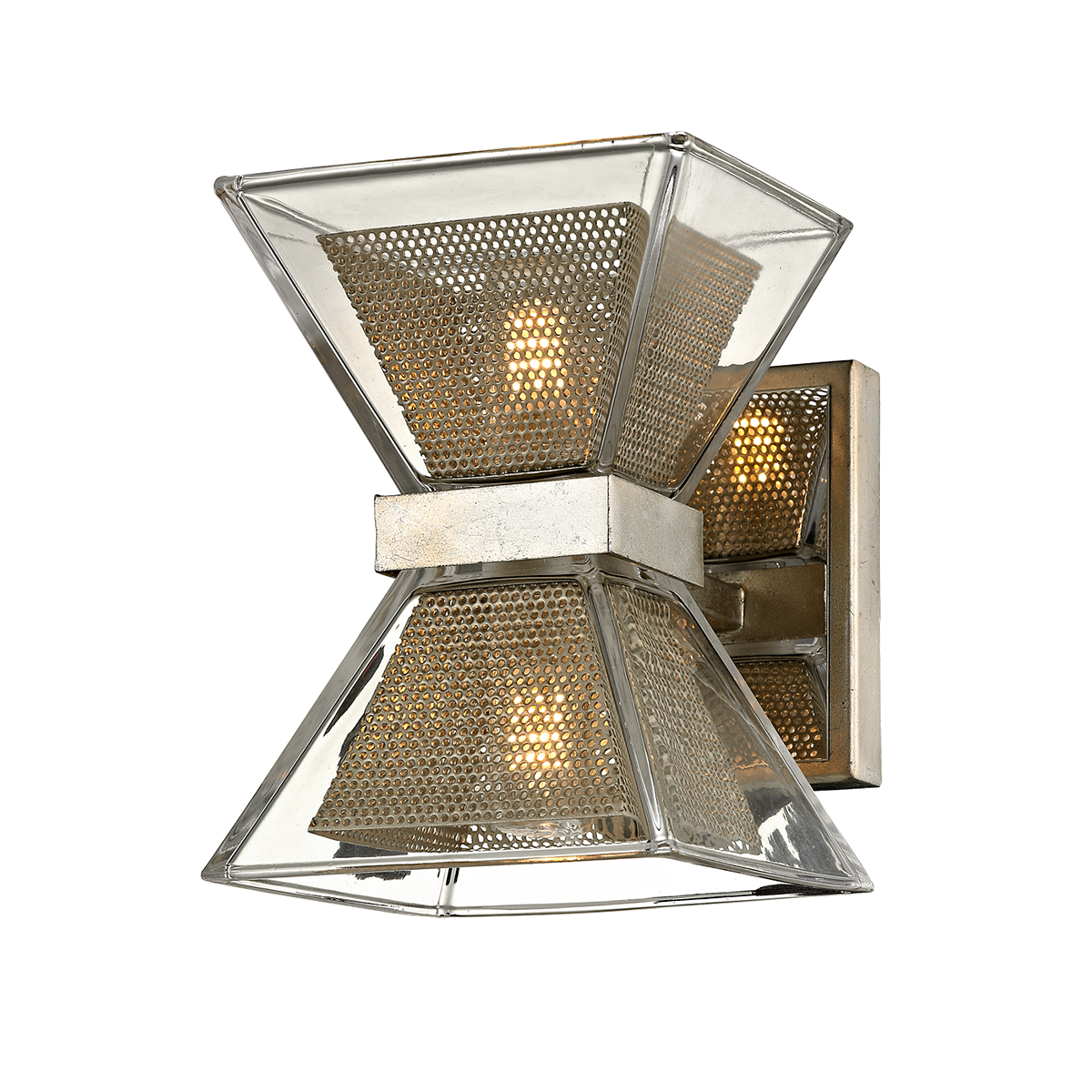 Troy Lighting Expression Sconce Bath and Vanity Troy Lighting SILVER LEAF 5.25x5.25x7 