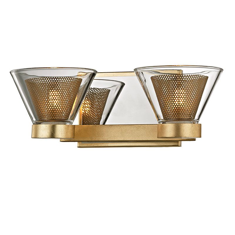 Troy Lighting Wink Bath and Vanity Vanity Lights Troy Lighting Gold Leaf 12.5x12.5x4.5 